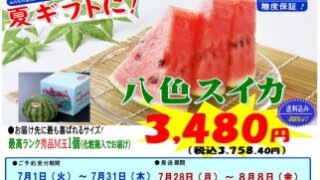 市場直送！！夏のギフトに 八色スイカ ご予約受付中！！（2025年