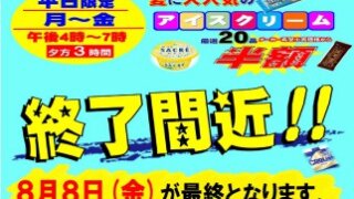 ビックリマン　アイス半額 平日限定！！ 厳選20品アイス半額タイムセール！！（8月8日（金